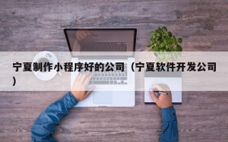 梨树县宁夏制作小程序好的公司（宁夏软件开发公司）